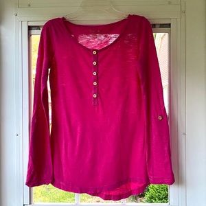 2/$10 LILLY PULITZER 🌷 Pink Henley Top X-Small